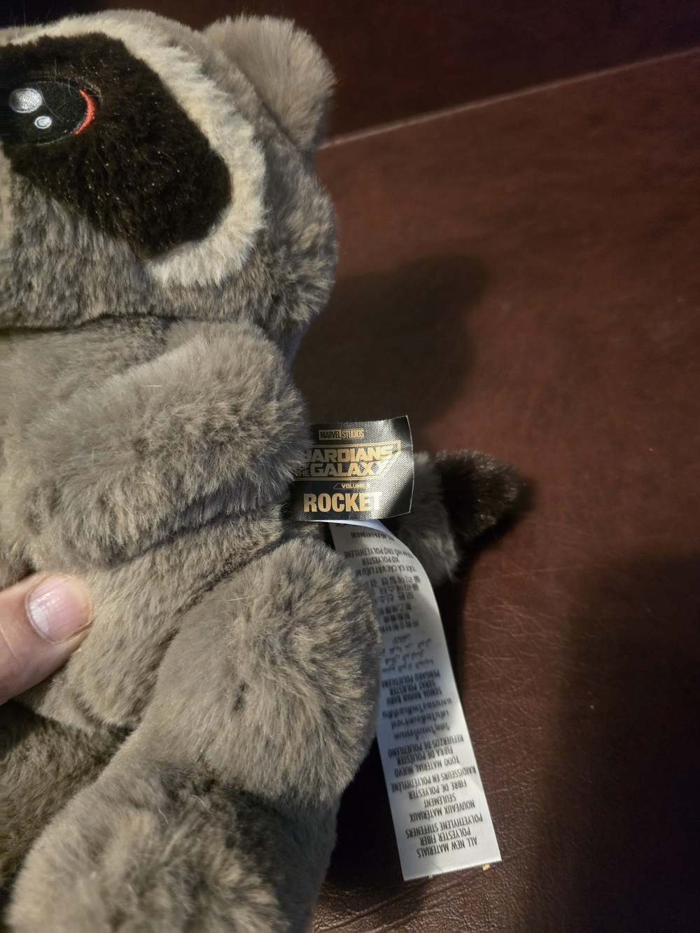 Marvel Rocket Raccoon Plush in Gray and Brown Fur